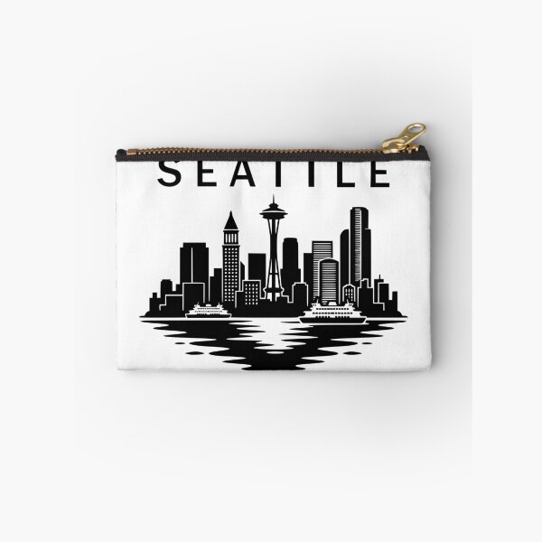 Item preview, Seattle Skyline Silhouette Black Vector Art designed and sold by Imaginationbeyond.