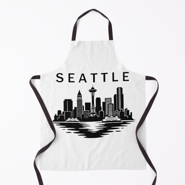 Item preview, Seattle Skyline Silhouette Black Vector Art designed and sold by Imaginationbeyond.