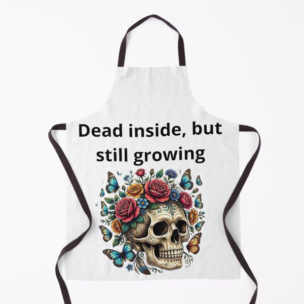 Item preview, Dead Inside Still Growing - Colorful Butterfly Floral Skull designed and sold by AcosDesign.