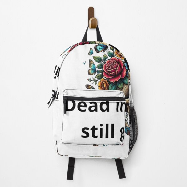 Item preview, Dead Inside Still Growing - Colorful Butterfly Floral Skull designed and sold by AcosDesign.