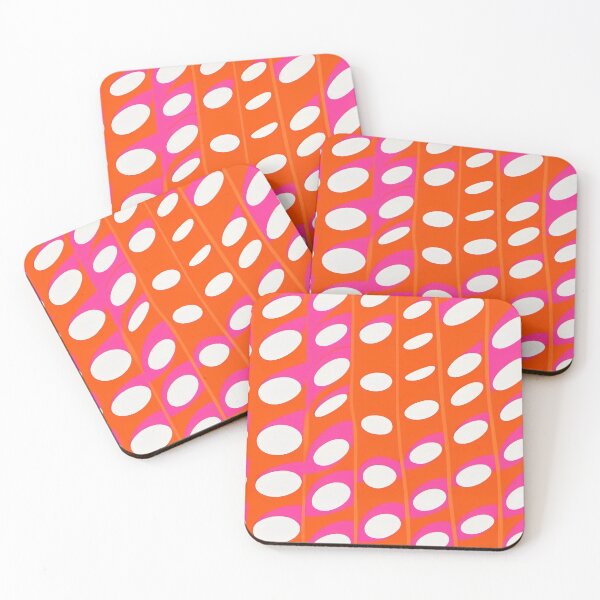 Item preview, Retro Groovy Op Art — Pink & Orange Wavy Dot Pattern designed and sold by Lily-and-Lyle.