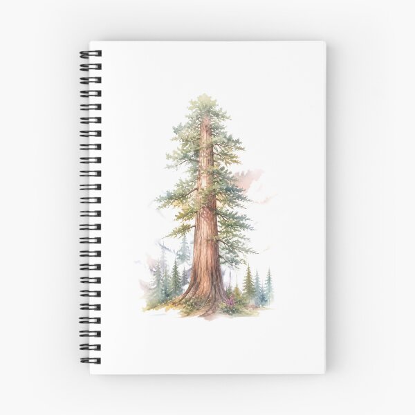Item preview, Sequoia tree watercolor designed and sold by uunaa.