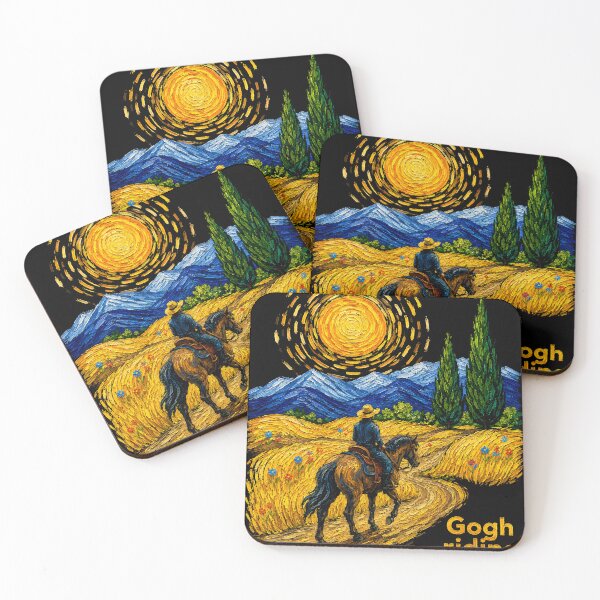 Item preview, Gogh Riding Funny Van Gogh Horse Starry Night Cowboy designed and sold by Starry Night Creative Art.