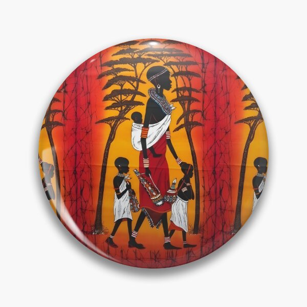 Item preview, Maasai woman and children designed and sold by Joshuasanga76a.