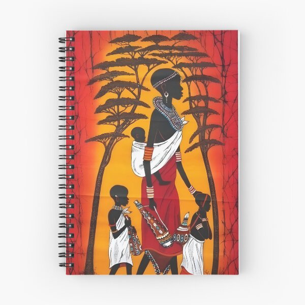 Item preview, Maasai woman and children designed and sold by Joshuasanga76a.