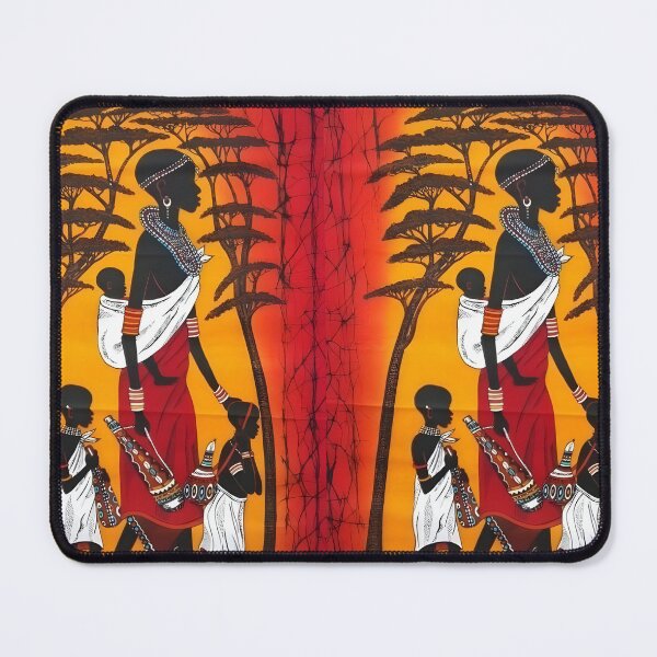 Item preview, Maasai woman and children designed and sold by Joshuasanga76a.