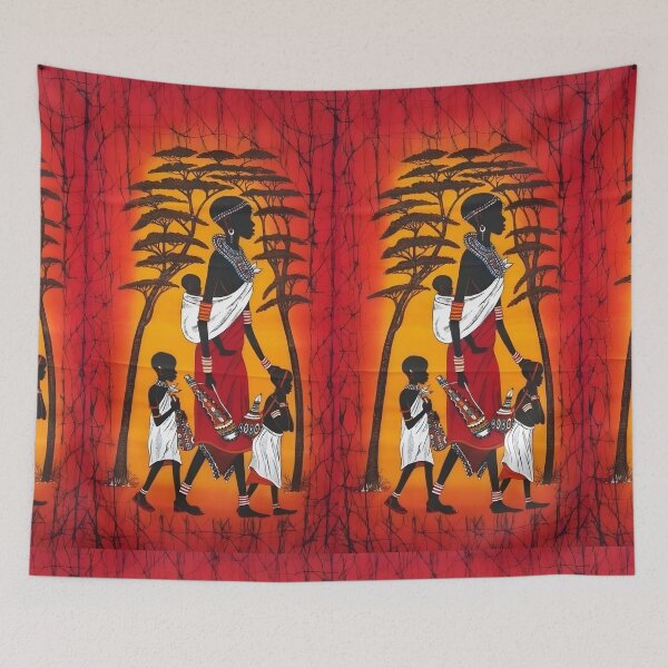 Item preview, Maasai woman and children designed and sold by Joshuasanga76a.