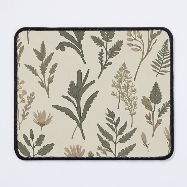 Item preview, Botanical Fern & Wildflower Pattern — Neutral Cream Nature Print designed and sold by Lily-and-Lyle.