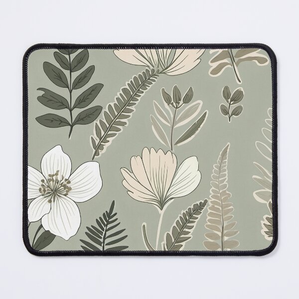 Item preview, Sage Green Botanical Floral — Vintage Fern & Wildflower Pattern designed and sold by Lily-and-Lyle.