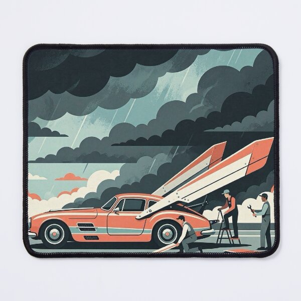 Item preview, Old Sports Car New Wings designed and sold by miffd.