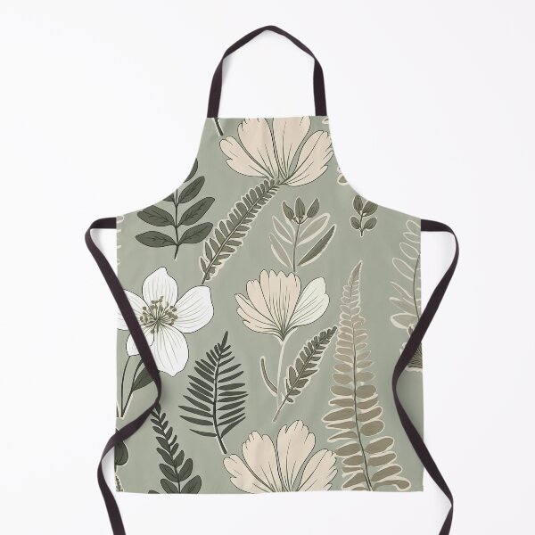 Item preview, Sage Green Botanical Floral — Vintage Fern & Wildflower Pattern designed and sold by Lily-and-Lyle.