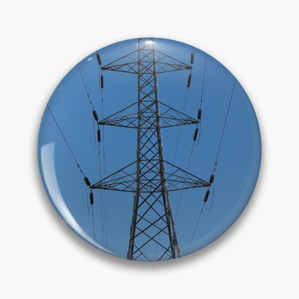 Item preview, Symmetrical High Voltage Pylon Industrial Photography designed and sold by pinkal.