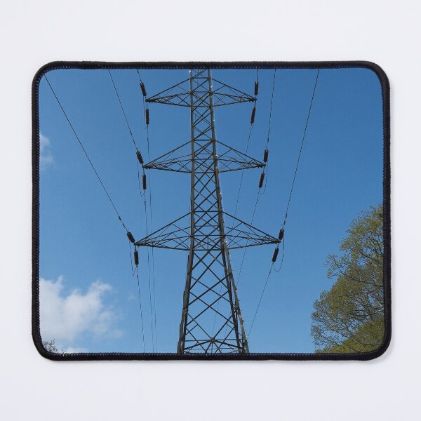 Item preview, Symmetrical High Voltage Pylon Industrial Photography designed and sold by pinkal.
