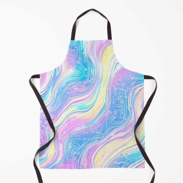 Item preview, Holographic Marble Waves — Pastel Circuit Swirl Pattern designed and sold by Lily-and-Lyle.