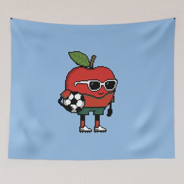 Item preview, Apple Pixel in a Soccer Uniform 22 designed and sold by White Rim Mates.