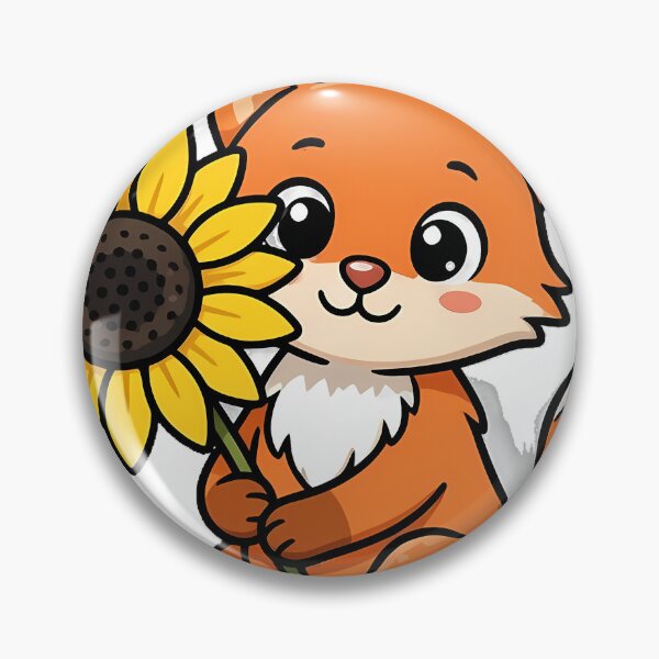 Artikelvorschau, Sonnenblumen-Fuchs-Symbol entworfen und verkauft von pumsquare.