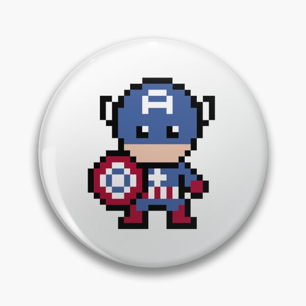 Item preview, Pixel Characters - Captain America Avenger designed and sold by FancyOwlDesigns.