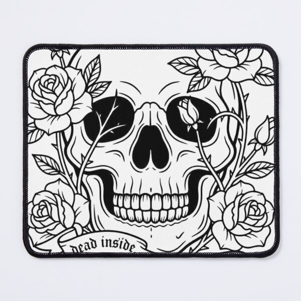 Item preview, Dead Inside But Still Growing - Detailed Gothic Skull Illustration designed and sold by AcosDesign.