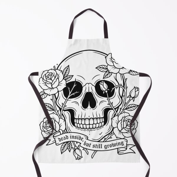 Item preview, Dead Inside But Still Growing - Detailed Gothic Skull Illustration designed and sold by AcosDesign.