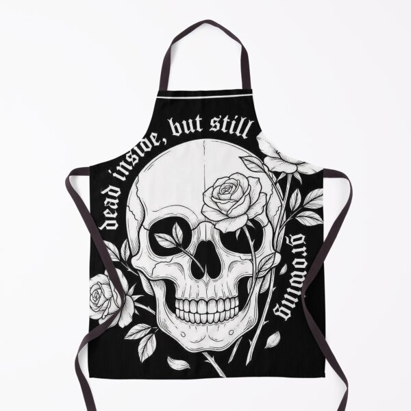 Item preview, Dead Inside But Still Growing - Vintage Floral Skull Emblem designed and sold by AcosDesign.