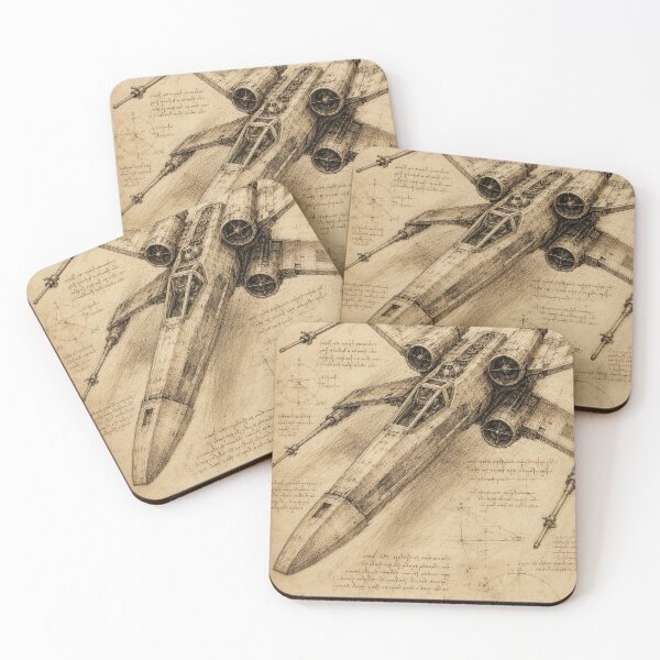 Item preview, Da Vinci X-Wing Blueprint designed and sold by DariuszWilkosz.