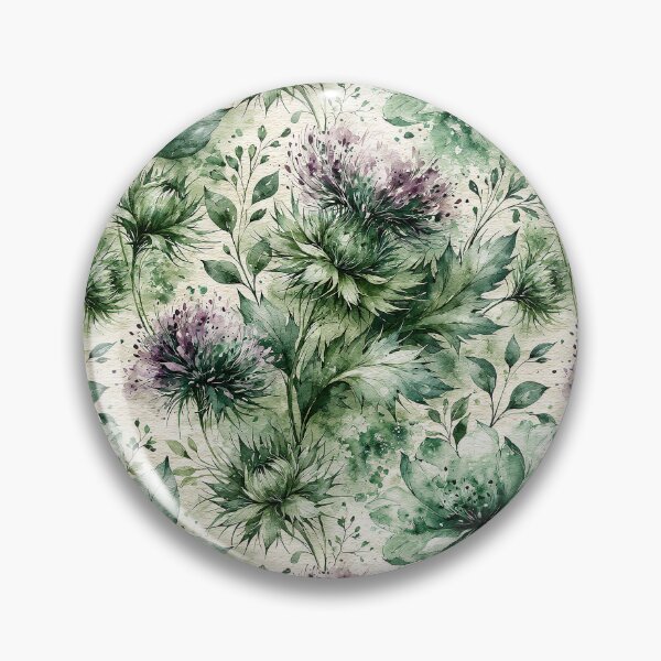 Item preview, Sage and Plum Scottish Highland Botanical Pattern designed and sold by Nine Lives Studio.