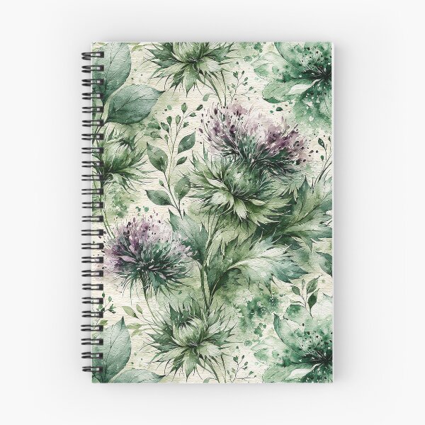 Item preview, Sage and Plum Scottish Highland Botanical Pattern designed and sold by Nine Lives Studio.