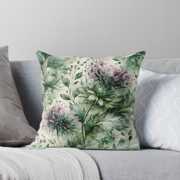 Item preview, Sage and Plum Scottish Highland Botanical Pattern designed and sold by Nine Lives Studio.