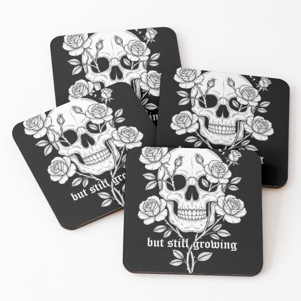 Item preview, Dead Inside But Still Growing - Gothic Floral Skull Art designed and sold by AcosDesign.