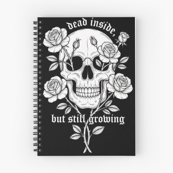 Item preview, Dead Inside But Still Growing - Gothic Floral Skull Art designed and sold by AcosDesign.