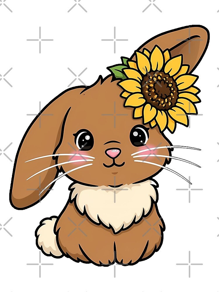 Thumbnail 3 of 3, Scarf, Sunflower Rabbit Icon designed and sold by pumsquare.