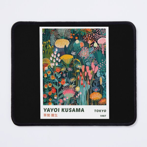 Artikelvorschau, Yayoi Kusama, Tokio 1987, Blumenfeld-Kunstplakat, farbenfrohes botanisches Kusama-Design entworfen und verkauft von Jackchapman97.