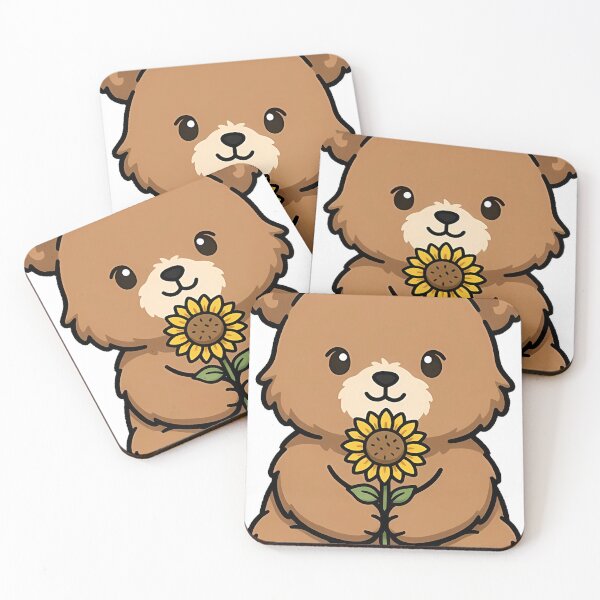Item preview, Sunflower Bear Cub Icon designed and sold by pumsquare.