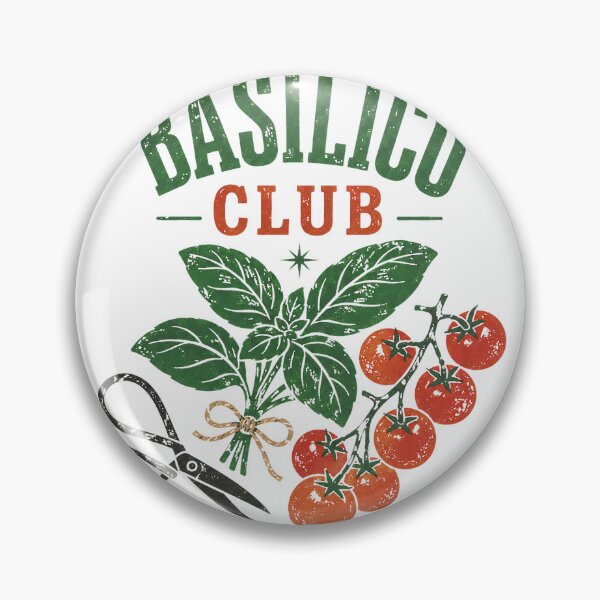 Item preview, Basilico Club - Retro Italian Emblem Illustration designed and sold by VisualArtsOasis.