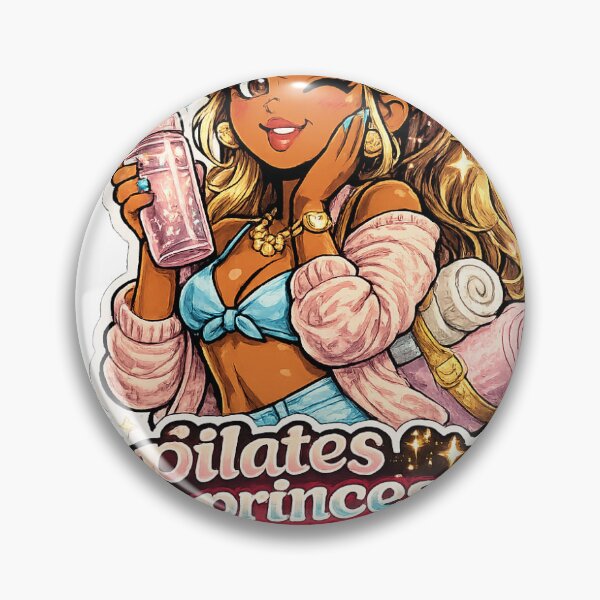 Item preview, Pilates Princess Funny Fitness Girl Sticker designed and sold by RedRubyBubble.