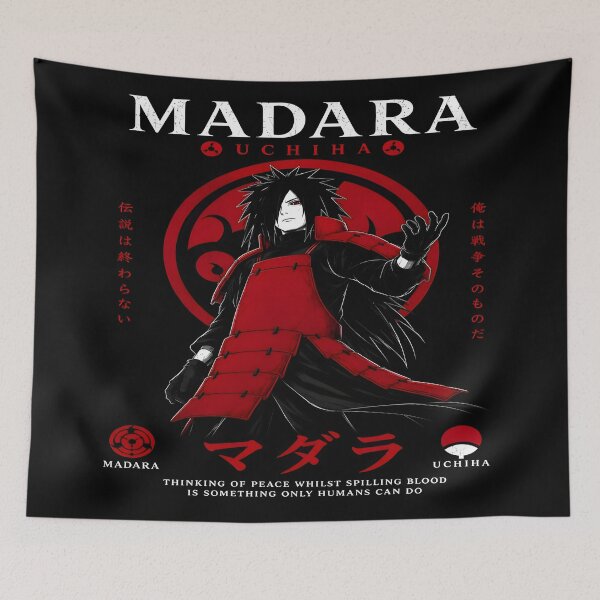Item preview, Uchiha Prodigy-Madara Uchiha | Rinnegan  user -Red Armor   | Thinking of Peace Whilst Spilling Blood Quote -Aesthetic Design designed and sold by Trinidesigns123.