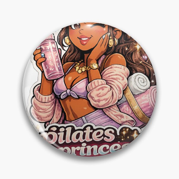 Item preview, Pilates Princess Medium Tan Fitness Sticker designed and sold by RedRubyBubble.