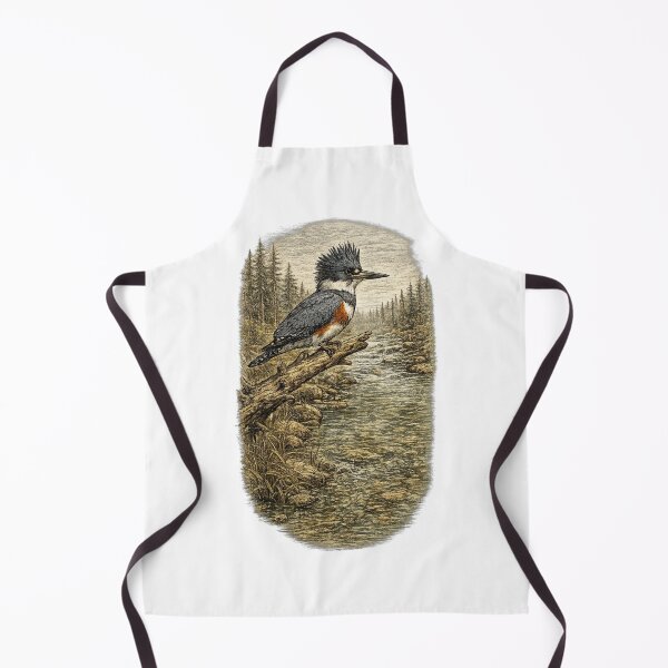 Item preview, Belted Kingfisher Forest Stream designed and sold by KrungiT Design .