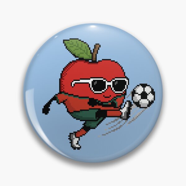 Item preview, Apple Pixel in a Soccer Uniform 24 designed and sold by White Rim Mates.