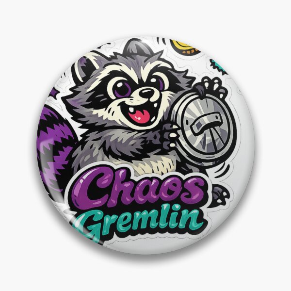 Item preview, Chaos Gremlin Raccoon Funny Animal Sticker designed and sold by RedRubyBubble.