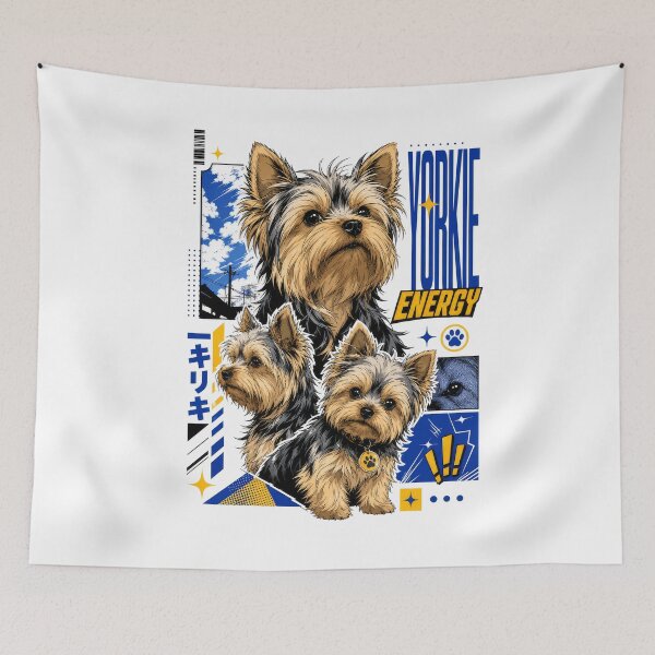 Item preview, Yorkie Energy Dog Lover Urban Style Design designed and sold by AntiqueImages.