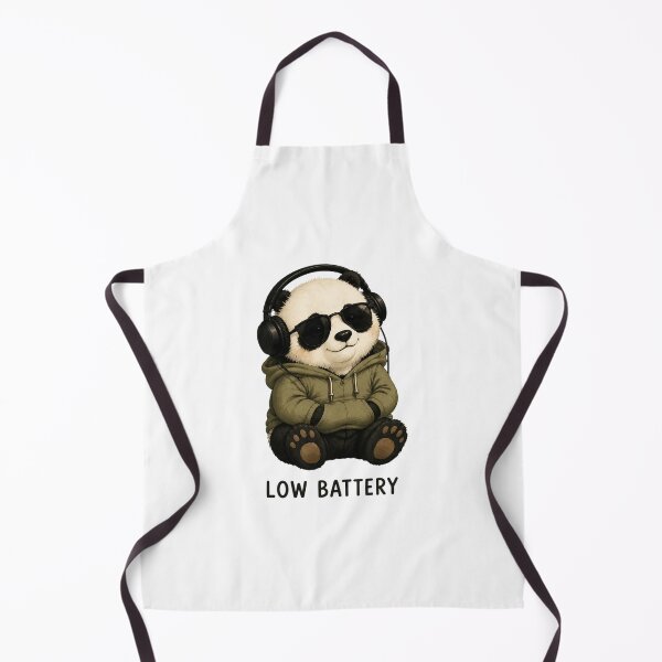 Item preview, Panda Low Battery Funny Aesthetic Illustration designed and sold by Theshop611.