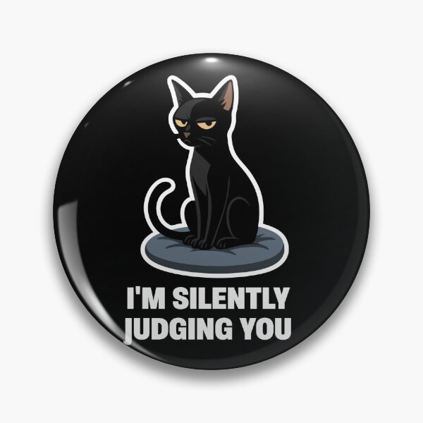 Item preview, I’m Just Judging You – Sarcastic Black Cat Design designed and sold by Karma Design.