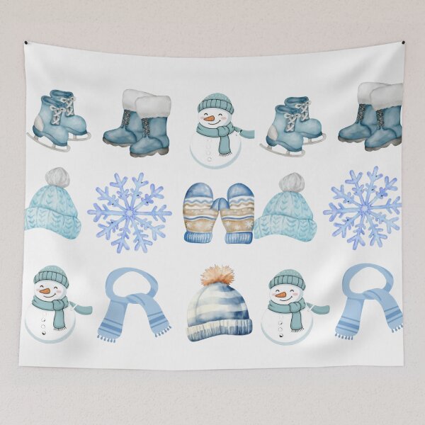 Item preview, Winter design in Ice Blue, Gray and White T-shirt - HOME decor designed and sold by PureHopeStudio.