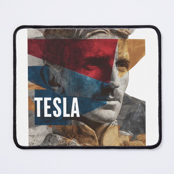 Item preview, Nikola Tesla – Inventor Collage Art Print | Electricity Genius Science Visionary Poster designed and sold by OzzFrequency.