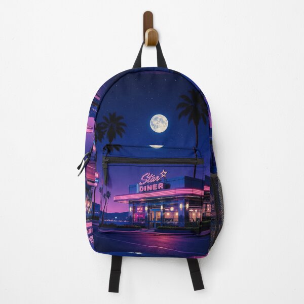 Item preview, Neon Diner Under Full Moon designed and sold by jordanelucas.