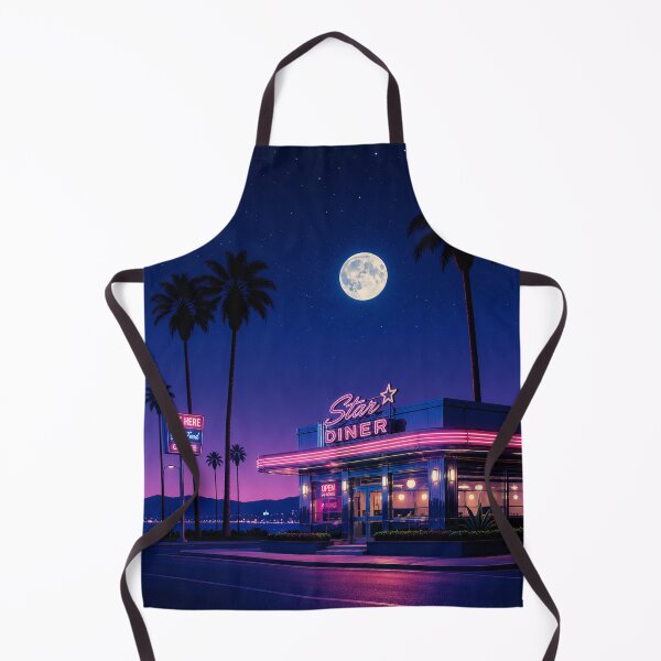 Item preview, Neon Diner Under Full Moon designed and sold by jordanelucas.