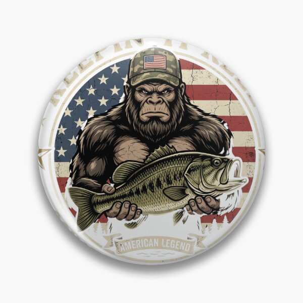 Item preview, Bigfoot Squatchin And Fishin American designed and sold by RheaRealm.