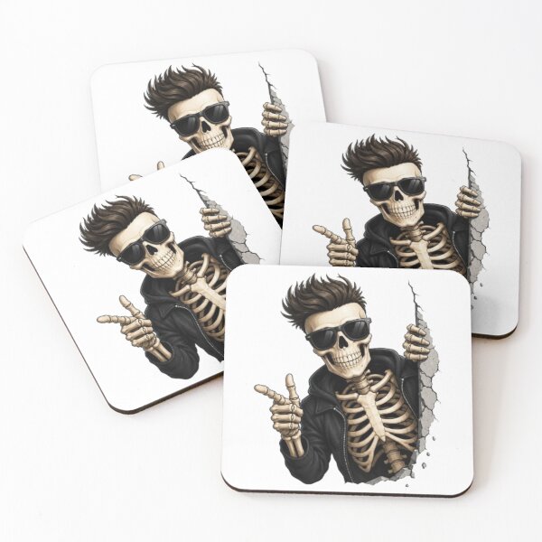 Item preview, Cool Skeleton Peeking Behind Wall designed and sold by Saeed  Ahmad.