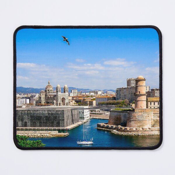 Item preview, Panoramic view of Fort Saint-Jean, Mucem and Marseille Cathedral from Palais du Pharo, France designed and sold by Nafid_Photographie.